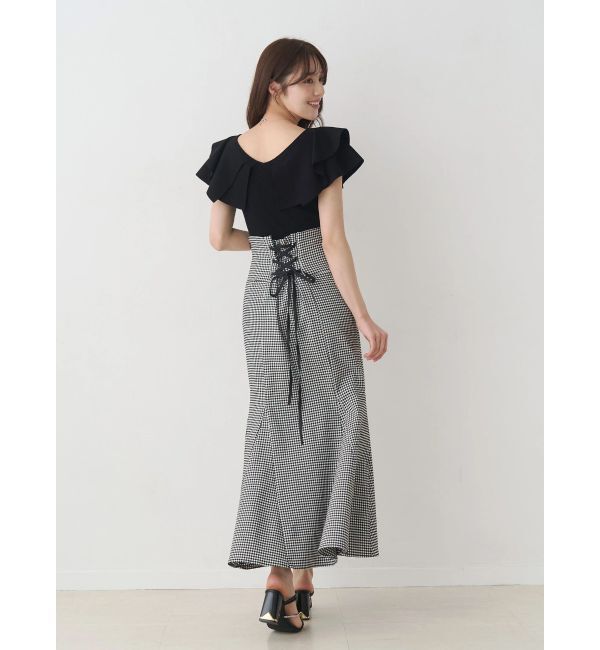 MERCURYDUO「バックレースアップストレッチマーメイドスカート」|スカート|