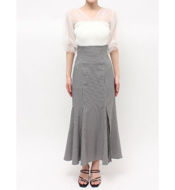 MERCURYDUO「バックレースアップストレッチマーメイドスカート」|スカート|