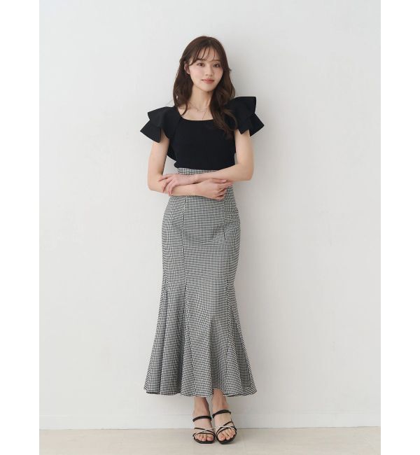 MERCURYDUO「バックレースアップストレッチマーメイドスカート」|スカート|