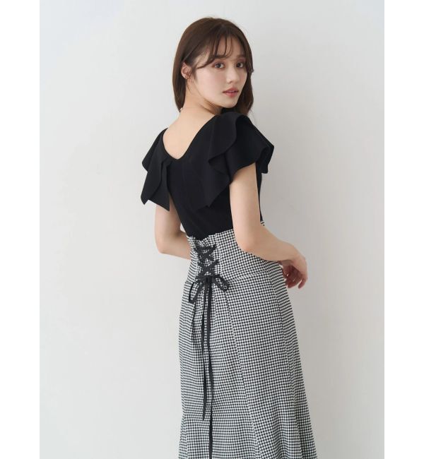 MERCURYDUO「バックレースアップストレッチマーメイドスカート」|スカート|