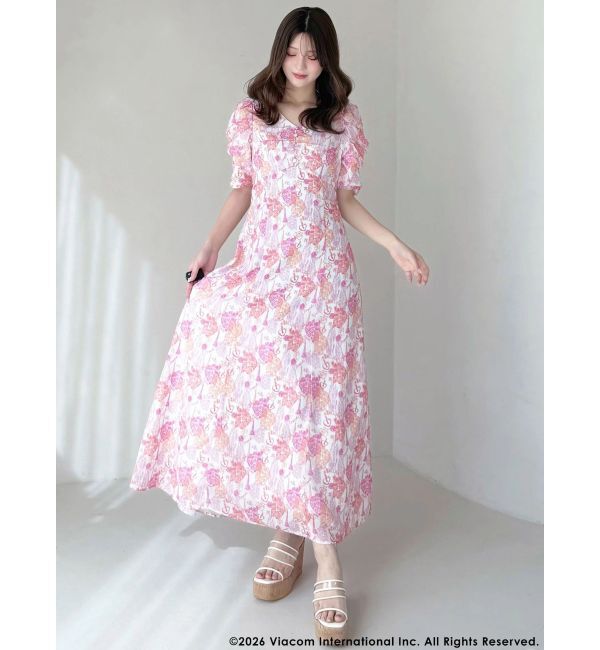 MERCURYDUO「【EMILY IN PARISコラボ】エミリープリントフレアワンピース」|ワンピース|