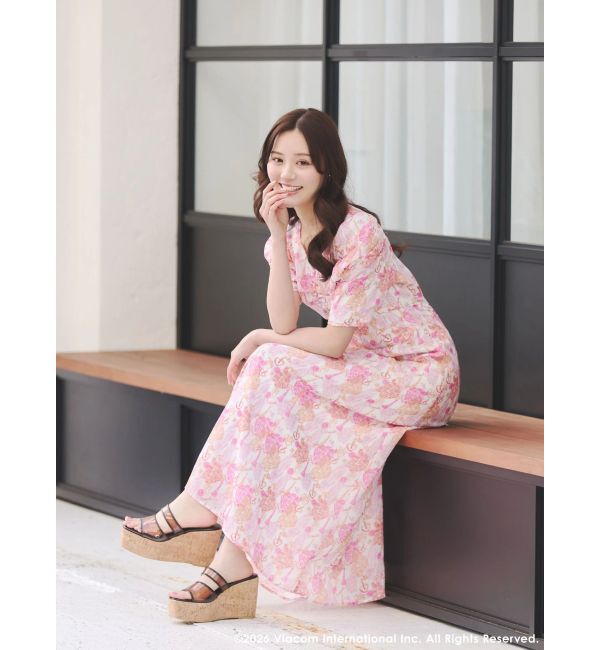 MERCURYDUO「【EMILY IN PARISコラボ】エミリープリントフレアワンピース」|ワンピース|