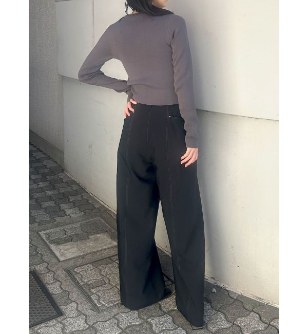 MURUA「レースレイヤードVネックニット」|ニット・セーター|