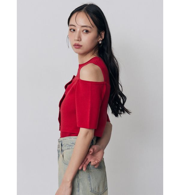 MURUA「オフショルカーデドッキングニット」|ニット・セーター|