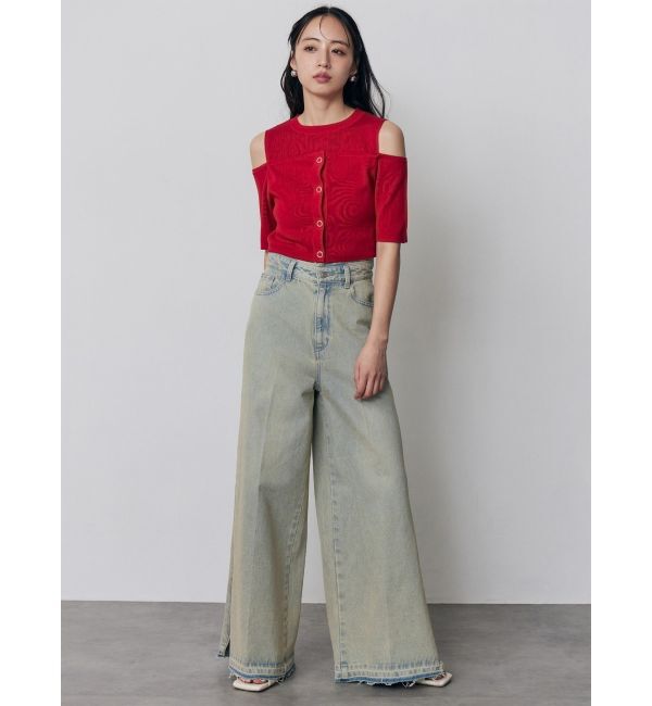 MURUA「オフショルカーデドッキングニット」|ニット・セーター|