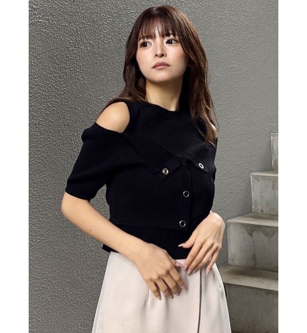 MURUA「オフショルカーデドッキングニット」|ニット・セーター|