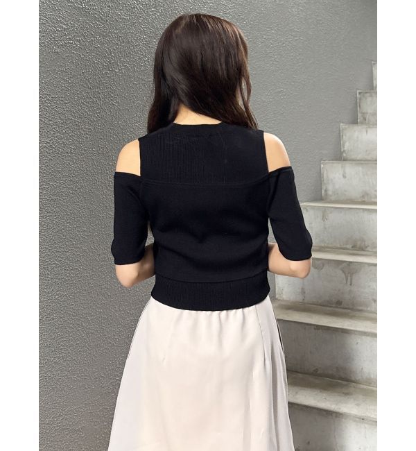 MURUA「オフショルカーデドッキングニット」|ニット・セーター|