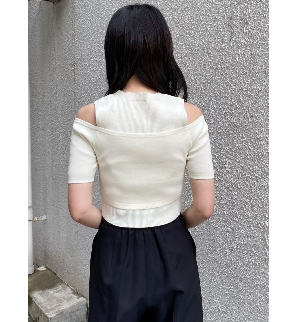 MURUA「オフショルカーデドッキングニット」|ニット・セーター|