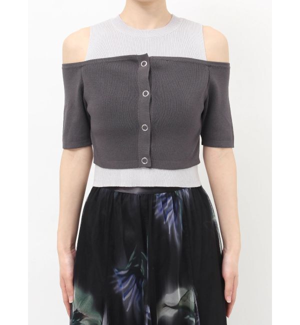 MURUA「オフショルカーデドッキングニット」|ニット・セーター|