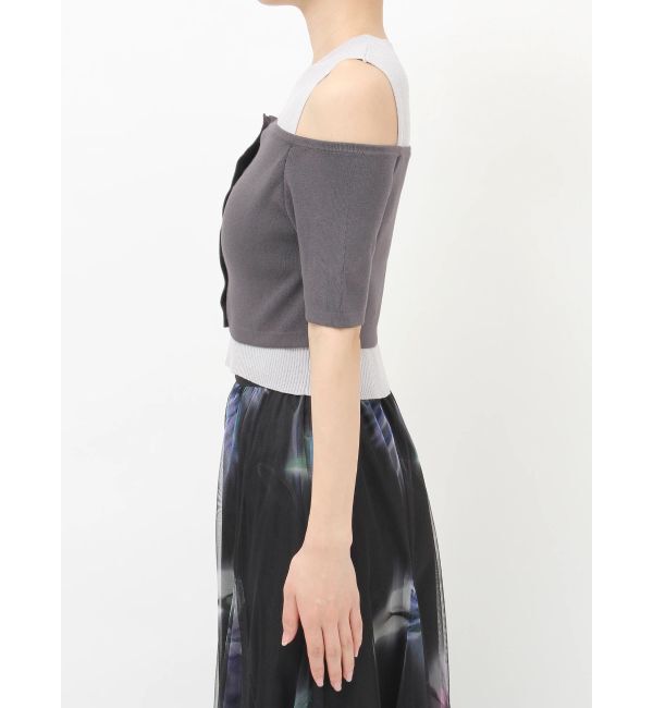 MURUA「オフショルカーデドッキングニット」|ニット・セーター|