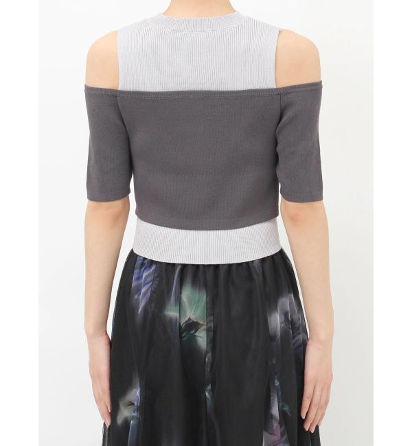 MURUA「オフショルカーデドッキングニット」|ニット・セーター|