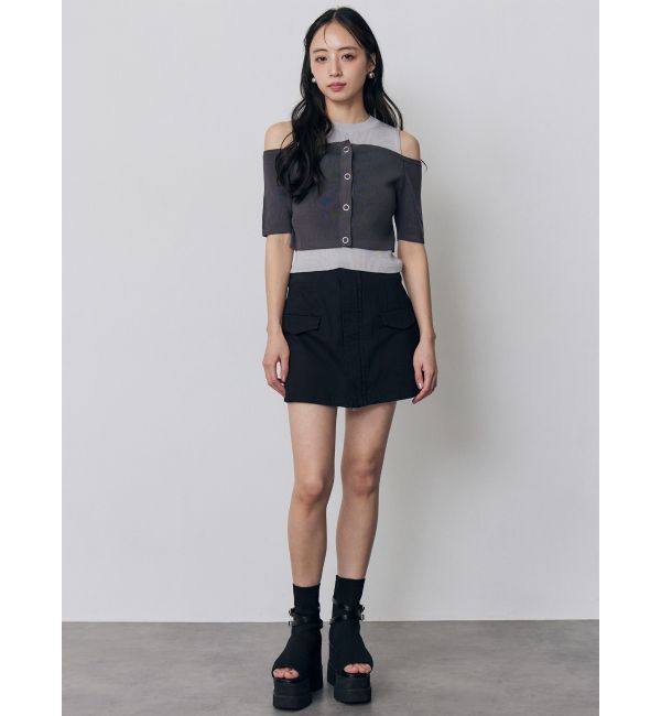 MURUA「オフショルカーデドッキングニット」|ニット・セーター|