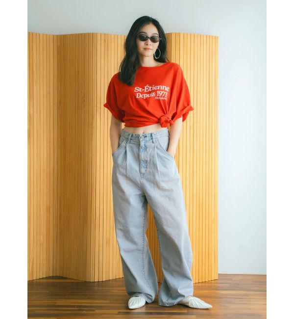 Ungrid「ミニスラブビッグシルエットロゴTee」|Tシャツ・カットソー|