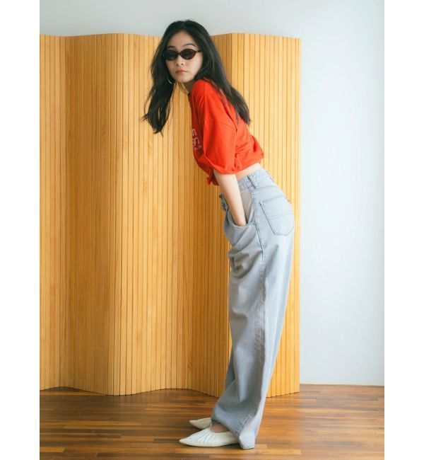 Ungrid「ミニスラブビッグシルエットロゴTee」|Tシャツ・カットソー|