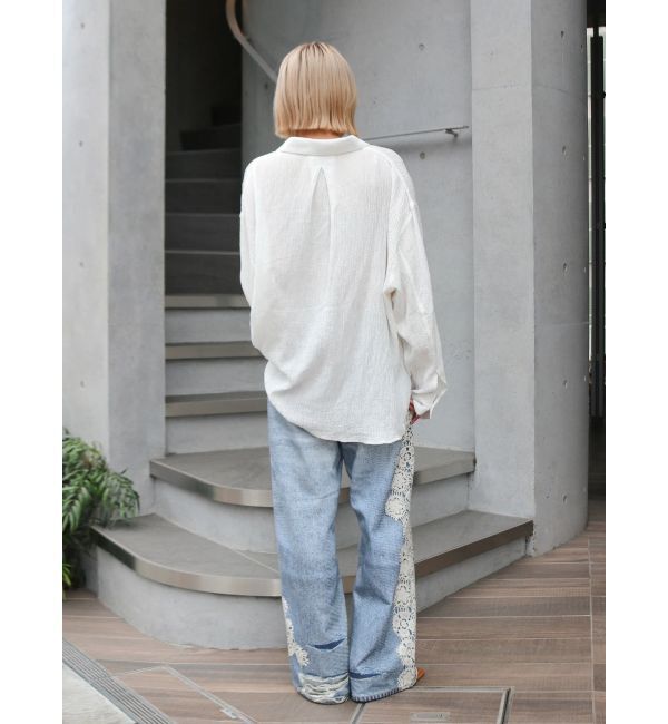 Ungrid「楊柳ビッグルーズシャツ」|シャツ・ブラウス|
