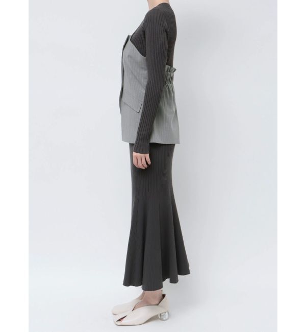 LAGUNAMOON「ボタンジレドッキングニットワンピース」|ワンピース|