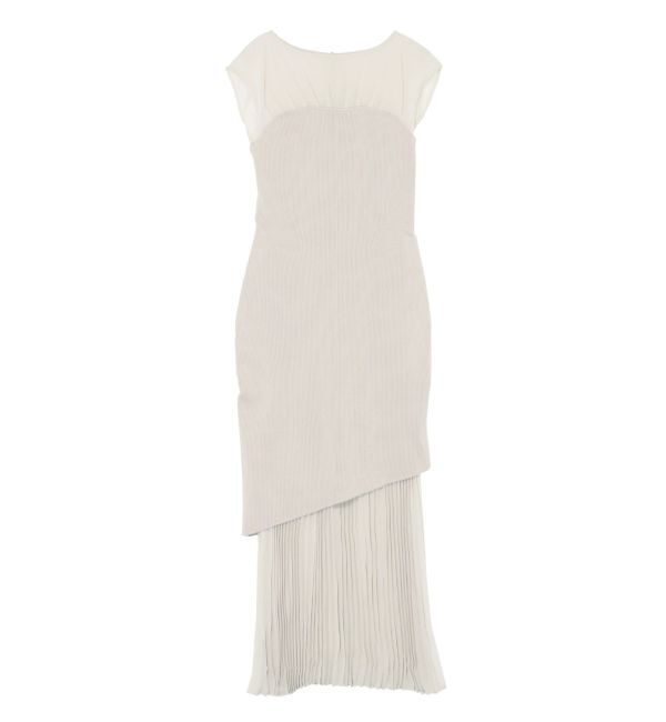 LAGUNAMOON「シフォンプリーツニットドッキングワンピース」|ワンピース|