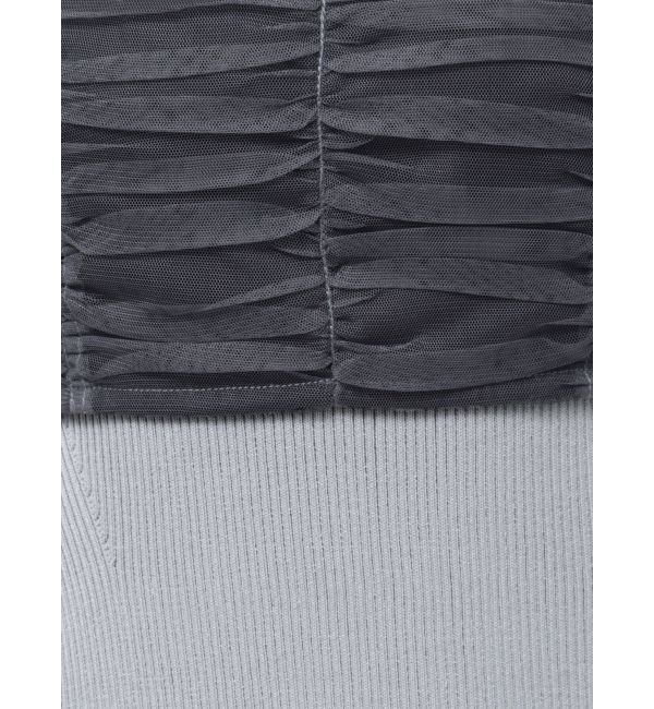 LAGUNAMOON「チュールビスチェセットニットワンピース」|ワンピース|