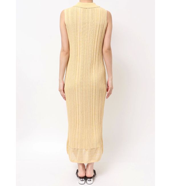 LAGUNAMOON「【追加生産】シャツカラーメランジニットワンピース」|ワンピース|