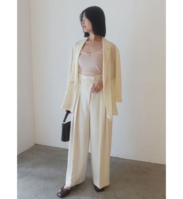 LAGUNAMOON「アシメデザインベルトタックパンツ」|その他|