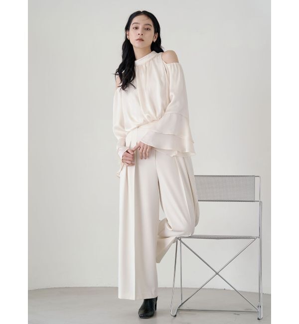 LAGUNAMOON「アシメデザインベルトタックパンツ」|その他|