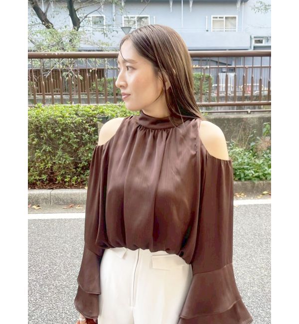 LAGUNAMOON「オープンショルダーボリュームブラウス」|シャツ・ブラウス|