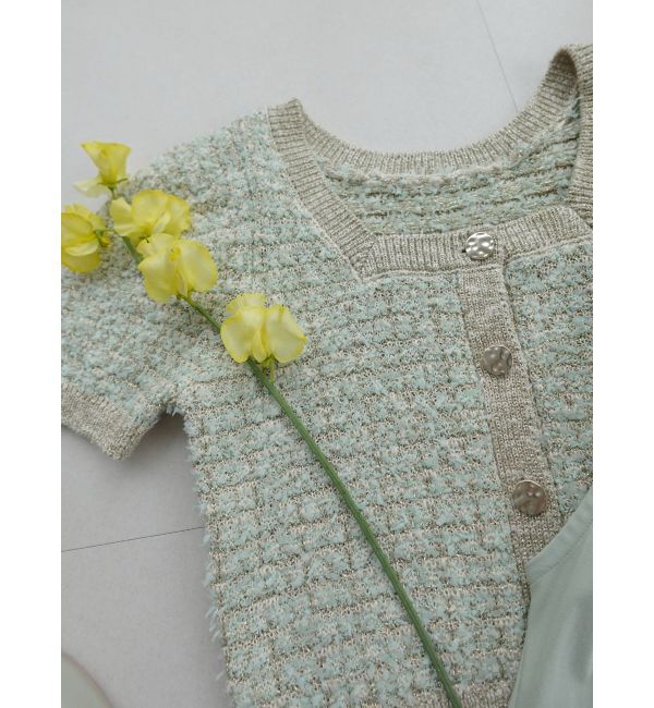 LAGUNAMOON「ツイードニットカーディガン」|カーディガン|