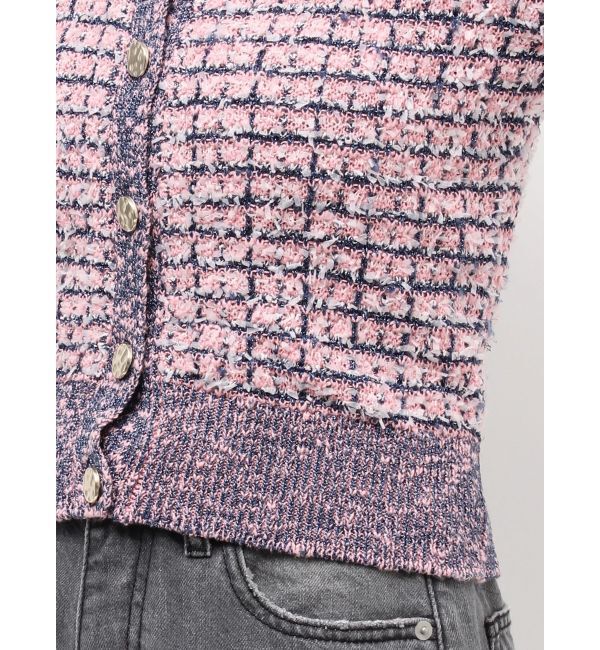 LAGUNAMOON「ツイードニットカーディガン」|カーディガン|