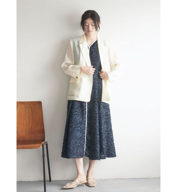 LAGUNAMOON「シェルボタンシアージャケット」|テーラードジャケット|