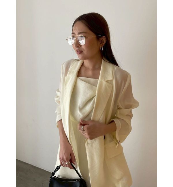 LAGUNAMOON「シェルボタンシアージャケット」|テーラードジャケット|