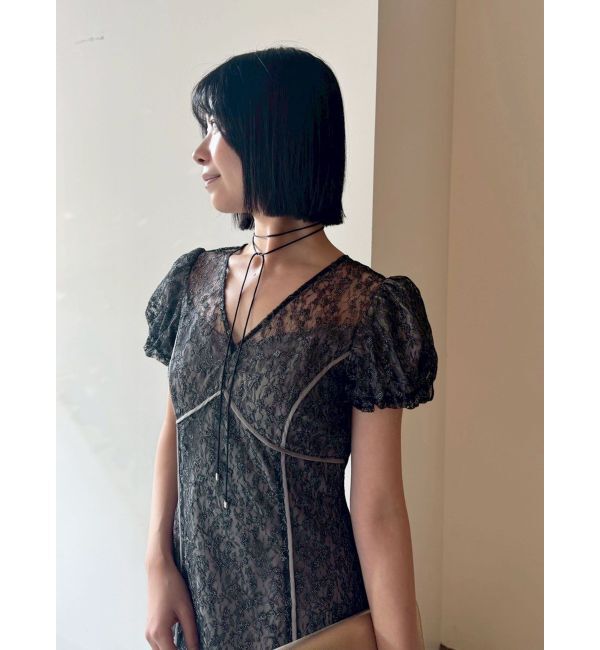 LAGUNAMOON「LADYスモールフラワーレースワンピース」|ドレス|