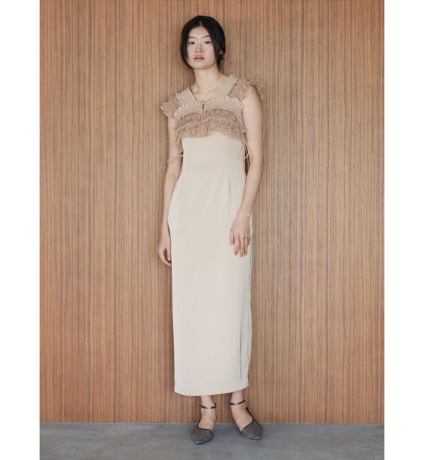 LAGUNAMOON「LADYミックステクスチャーボレロキャミワンピース」|ワンピース|