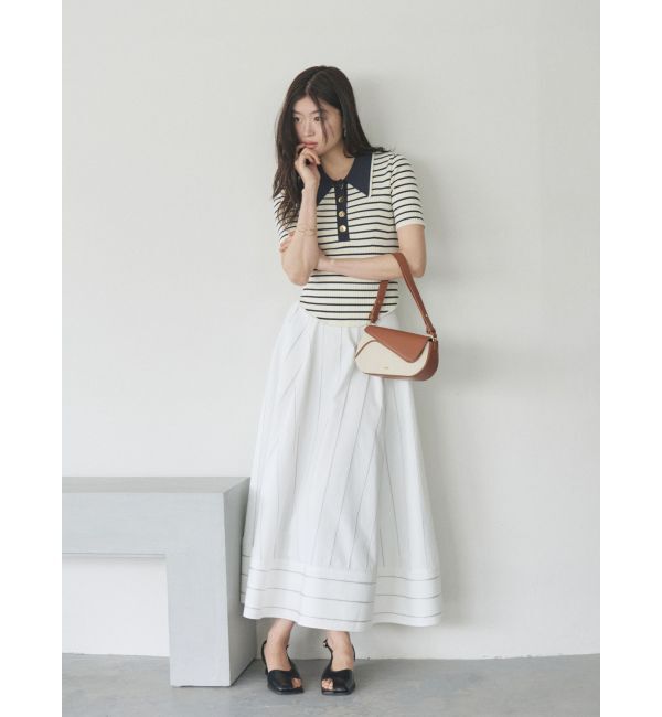 LAGUNAMOON「カラーネックラインニットプルオーバー」|ニット・セーター|