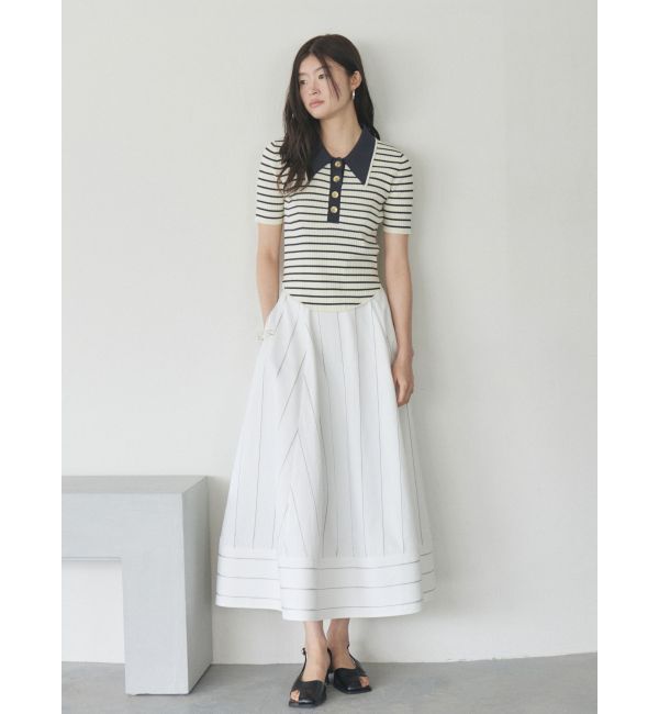 LAGUNAMOON「カラーネックラインニットプルオーバー」|ニット・セーター|