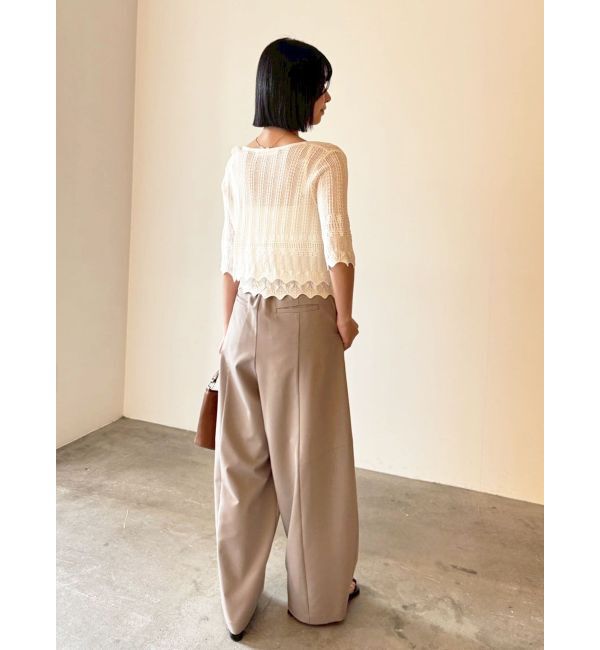 LAGUNAMOON「スカラップヘムレースニットアンサンブル」|ニット・セーター|