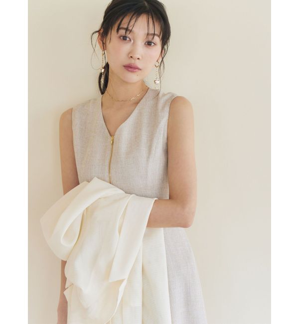 LAGUNAMOON「フロントZIPミックスカラーワンピース」|ワンピース|