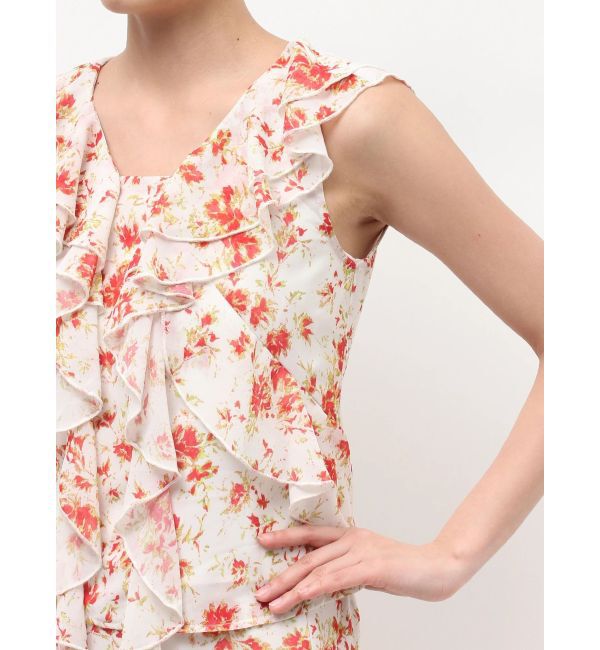 LAGUNAMOON「フロラルラッフルブラウス」|シャツ・ブラウス|