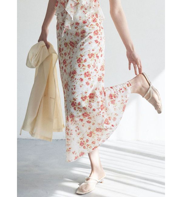 LAGUNAMOON「フロラルナロースカート」|スカート|