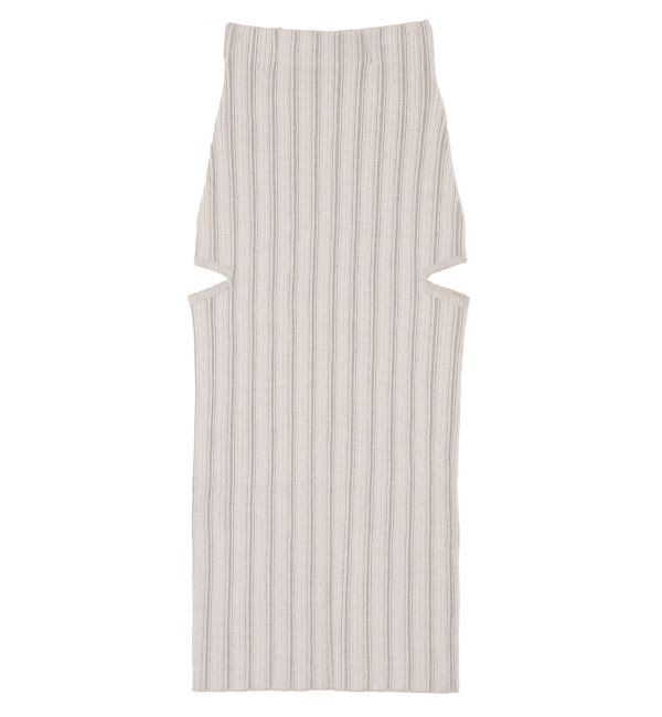 EVRIS「サイドスラッシュリブニットロングスカート」|スカート|