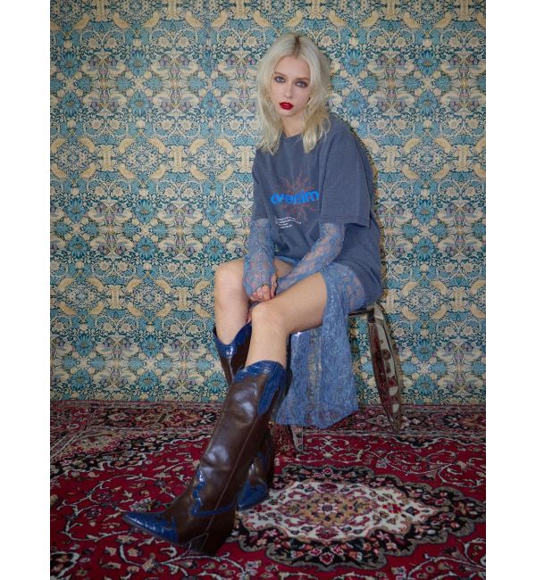 EVRIS「エッジデザインウエスタンブーツ」|ロングブーツ|