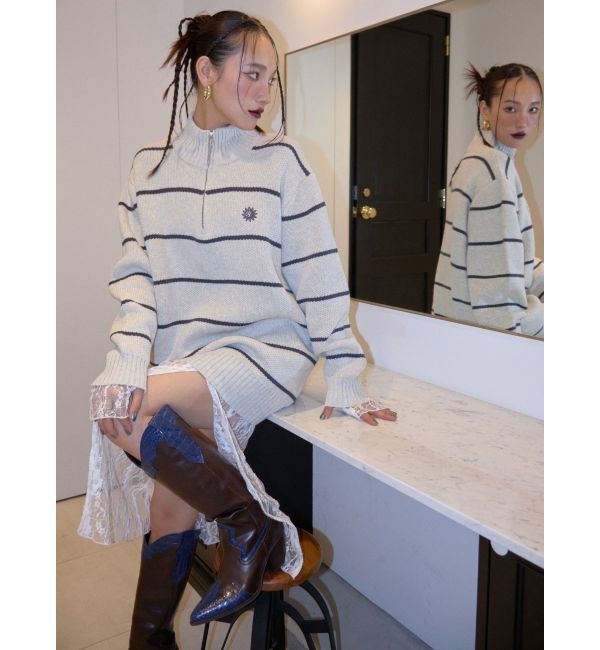 EVRIS「エッジデザインウエスタンブーツ」|ロングブーツ|