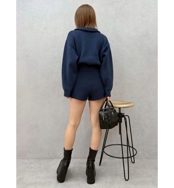 EVRIS「ワンポイントロゴニットロンパース」|オールインワン|