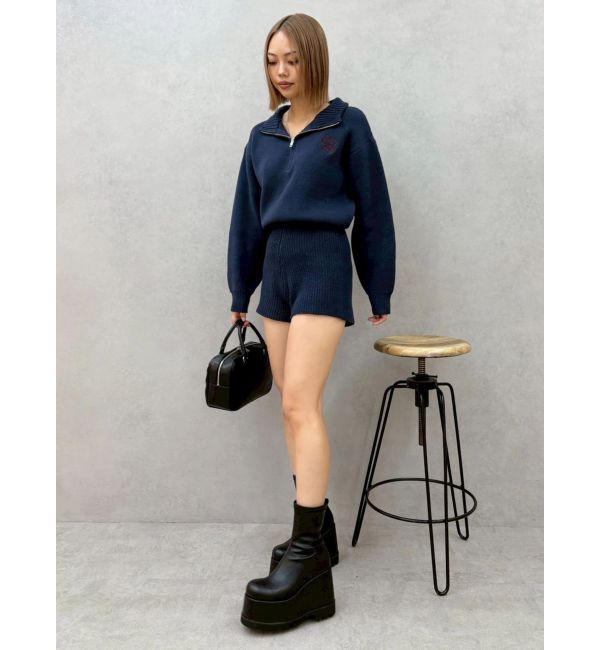 EVRIS「ワンポイントロゴニットロンパース」|オールインワン|