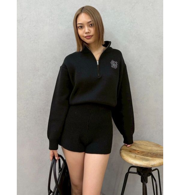 EVRIS「ワンポイントロゴニットロンパース」|オールインワン|