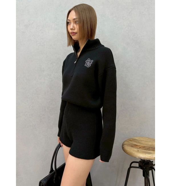 EVRIS「ワンポイントロゴニットロンパース」|オールインワン|