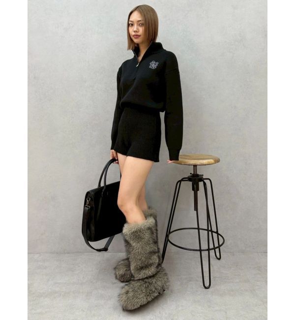 EVRIS「ワンポイントロゴニットロンパース」|オールインワン|