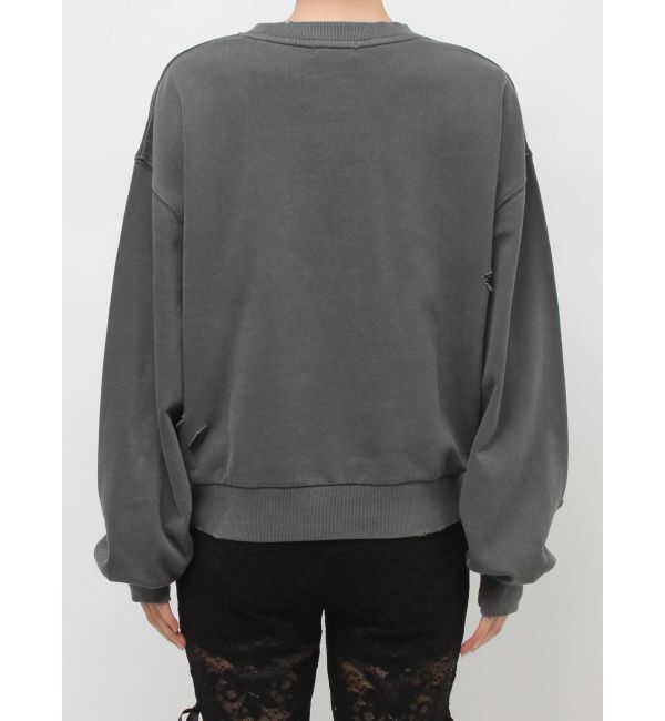 EVRIS「ピグメントダメージスウェットトップス」|スウェット・ジャージ|