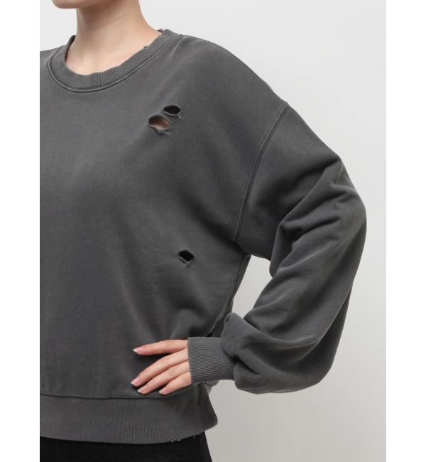 EVRIS「ピグメントダメージスウェットトップス」|スウェット・ジャージ|