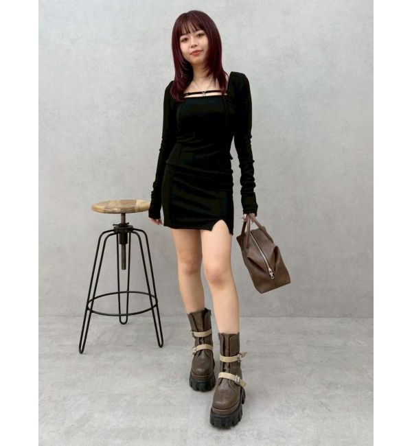 EVRIS「カットタイトミニワンピース」|ワンピース|