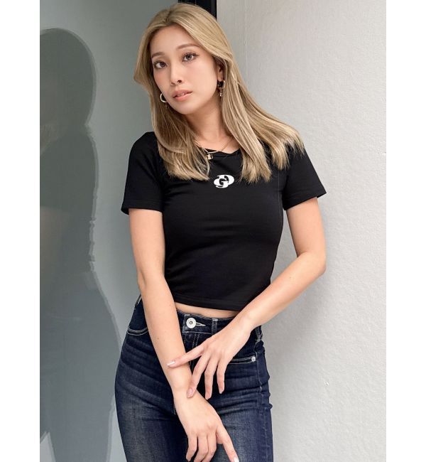 GYDA「GLITTER GD Tシャツ」|Tシャツ・カットソー|ブラック